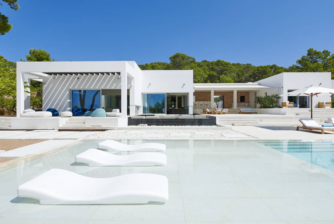 modern luxury villa ibiza, modern luxury villa, villa calm ibiza